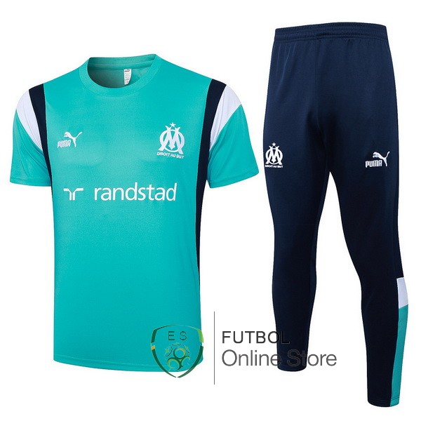 Entrenamiento Conjunto Completo Marsella 2023/2024 Verde Blanco Azul