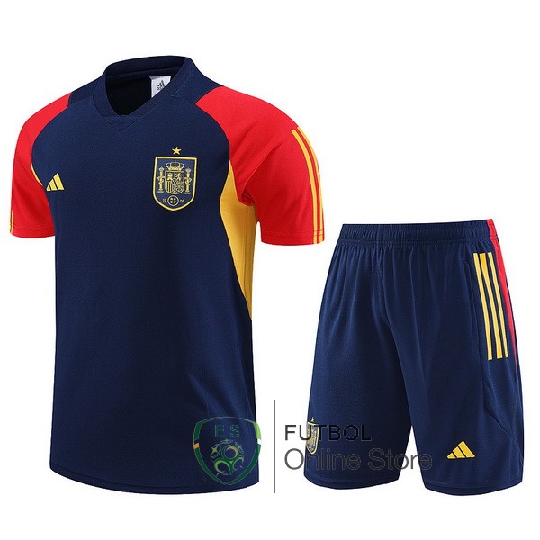 Entrenamiento Conjunto Completo Ninos Espana 2023 Azul Amarillo Rojo