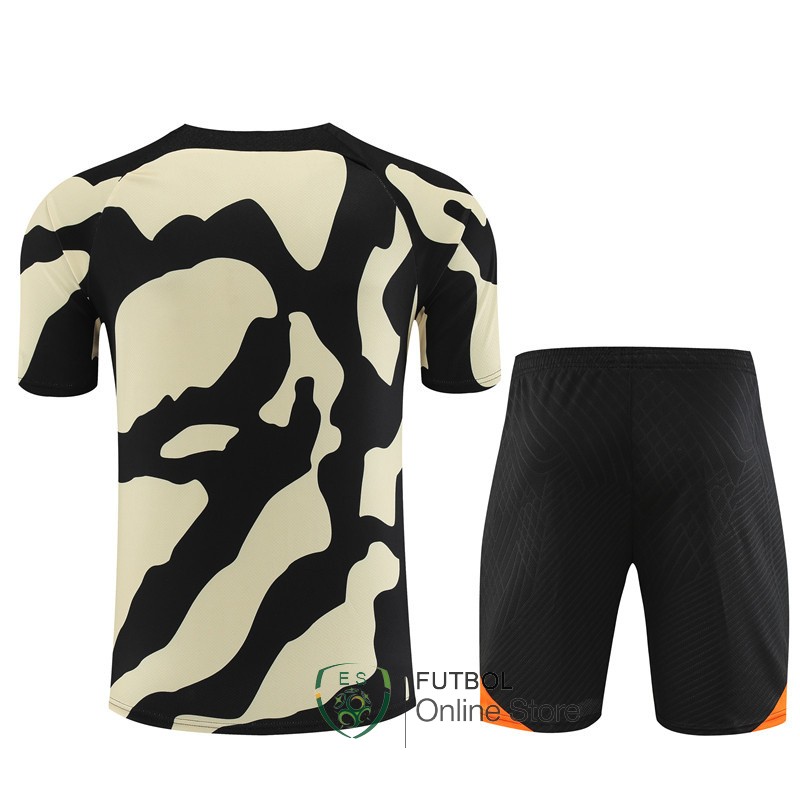 Entrenamiento Conjunto Completo Ninos Paris Saint Germain 2023 2024 Amarillo Negro Naranja