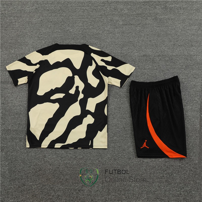 Entrenamiento Conjunto Completo Ninos Paris Saint Germain 2023 2024 Amarillo Negro Naranja
