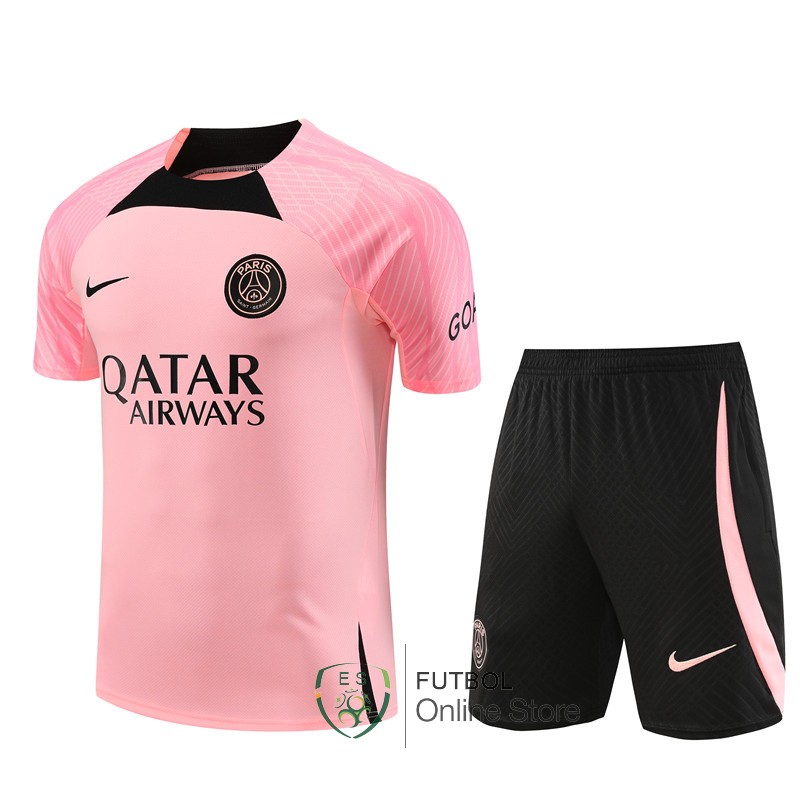 Entrenamiento Conjunto Completo Ninos Paris Saint Germain 2023 2024 Rosa Negro