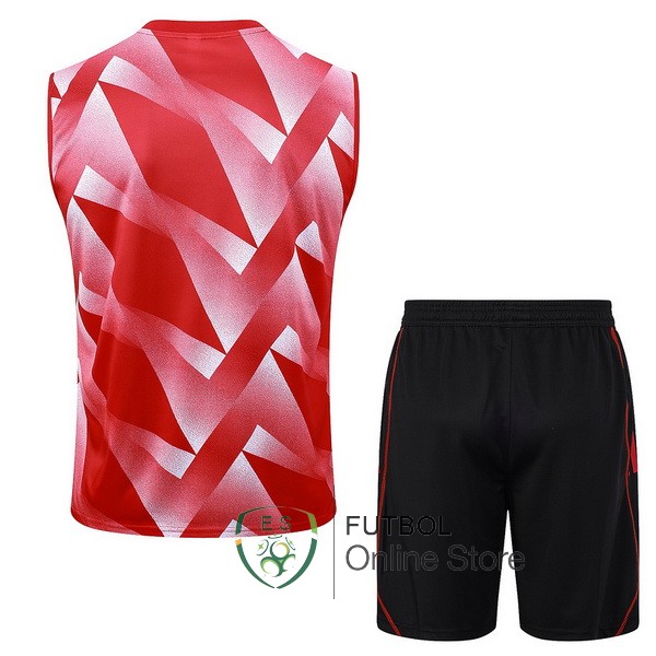 Entrenamiento Sin Mangas Conjunto Completo Bayern Munich 2023/2024 Rojo Blanco Negro
