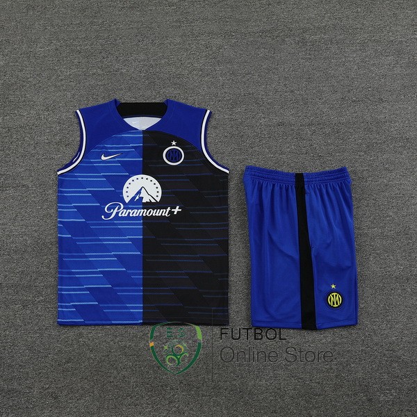 Entrenamiento Sin Mangas Conjunto Completo Inter Milan 2023/2024 Azul I Negro