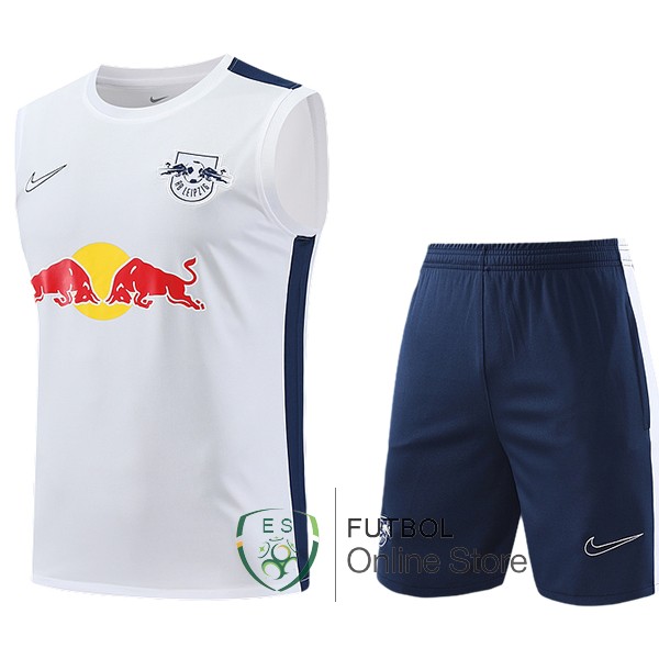 Entrenamiento Sin Mangas Conjunto Completo Leipzig 2023/2024 Blanco Azul Marino