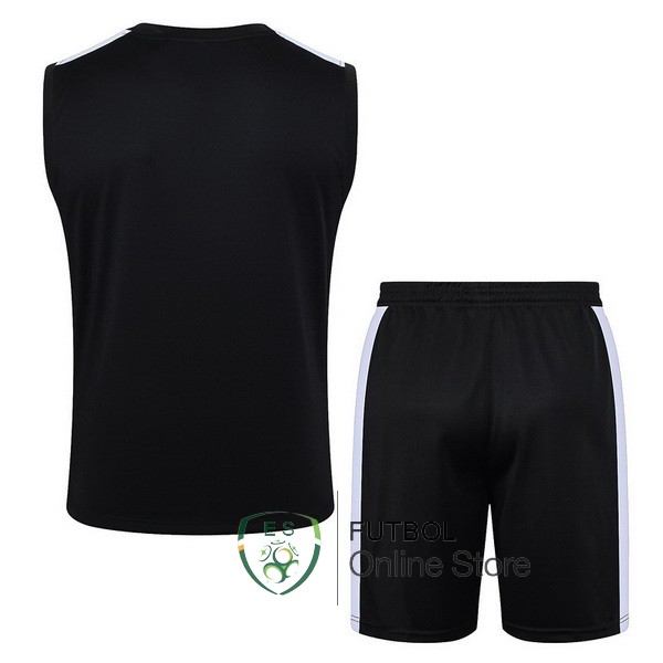 Entrenamiento Sin Mangas Conjunto Completo Paris Saint Germain 2023/2024 Negro Blanco