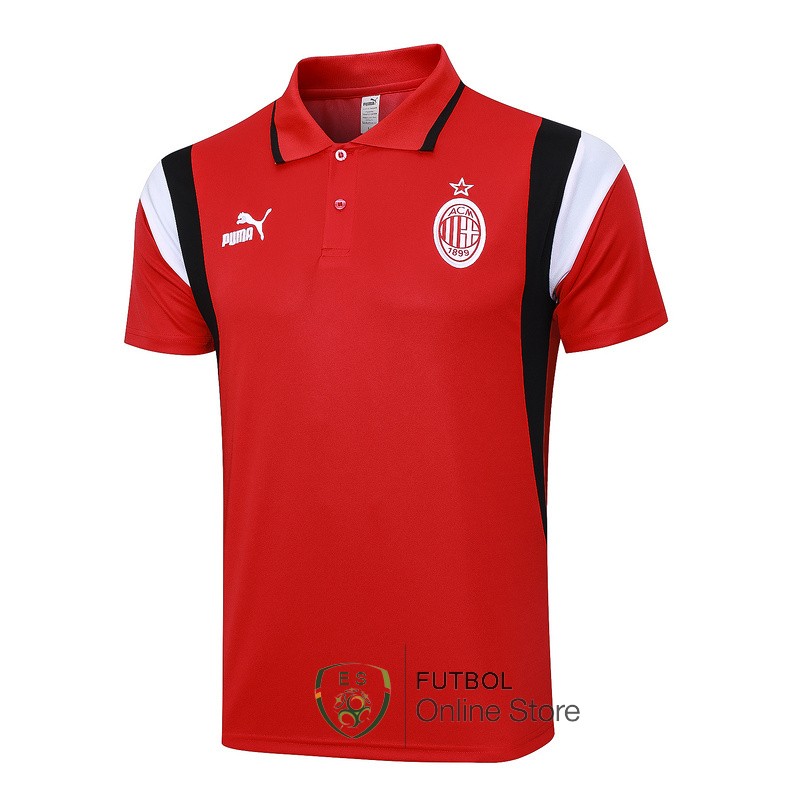 Polo AC Milan 2023/2024 Rojo Negro Blanco