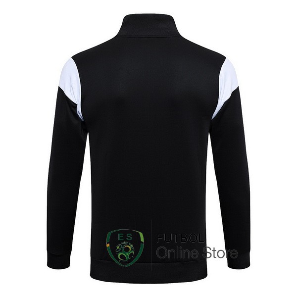 Ropa Deportiva Con Cremallera Larga AC Milan 2023/2024 Negro Blanco Rojo