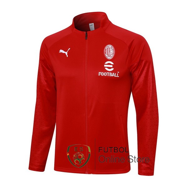 Ropa Deportiva Con Cremallera Larga AC Milan 2023/2024 Rojo