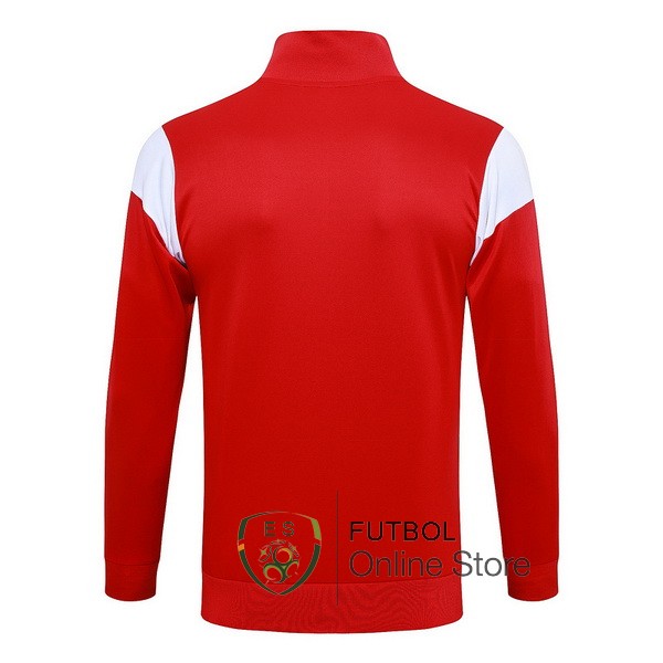 Ropa Deportiva Con Cremallera Larga AC Milan 2023/2024 Rojo