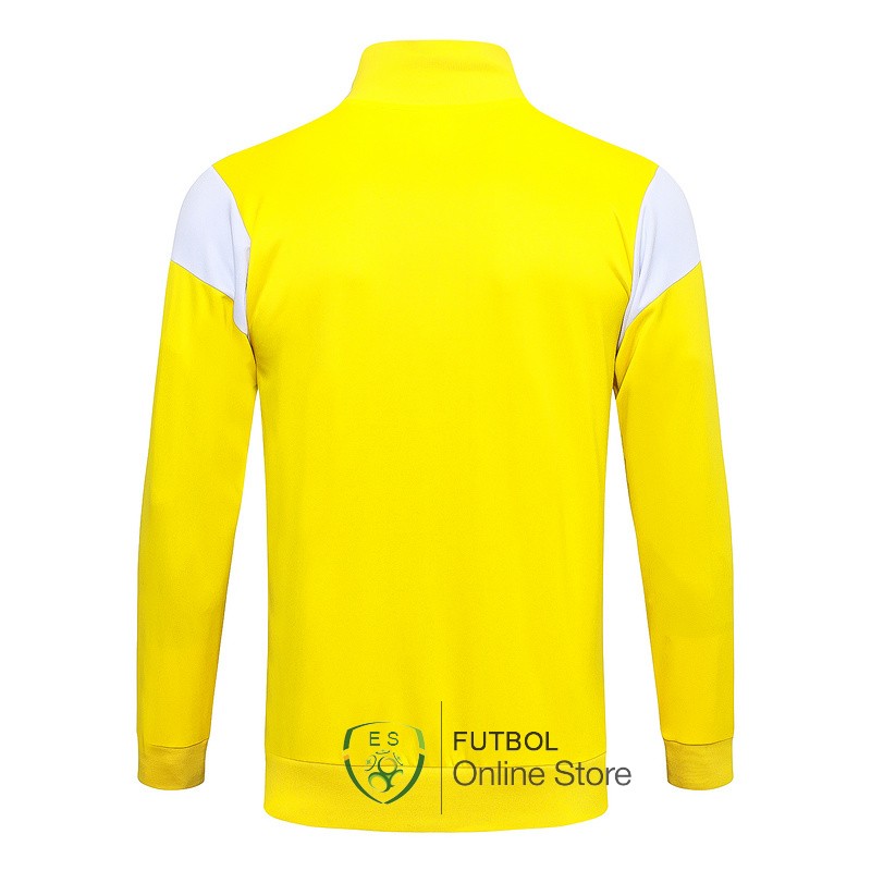 Ropa Deportiva Con Cremallera Larga Borussia Dortmund 2023/2024 Amarillo Blanco