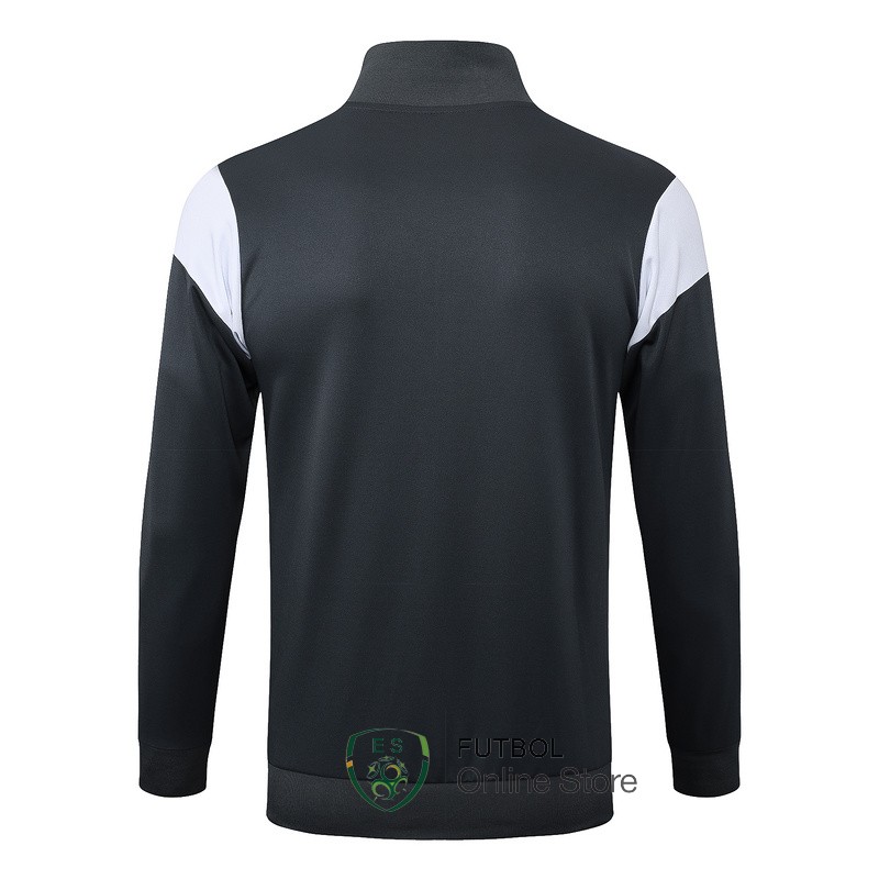 Ropa Deportiva Con Cremallera Larga Borussia Dortmund 2023/2024 Gris Amarillo