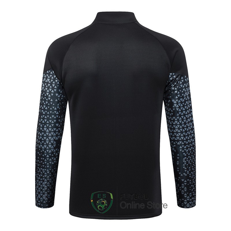 Ropa Deportiva Con Cremallera Larga Borussia Dortmund 2023/2024 Negro Gris