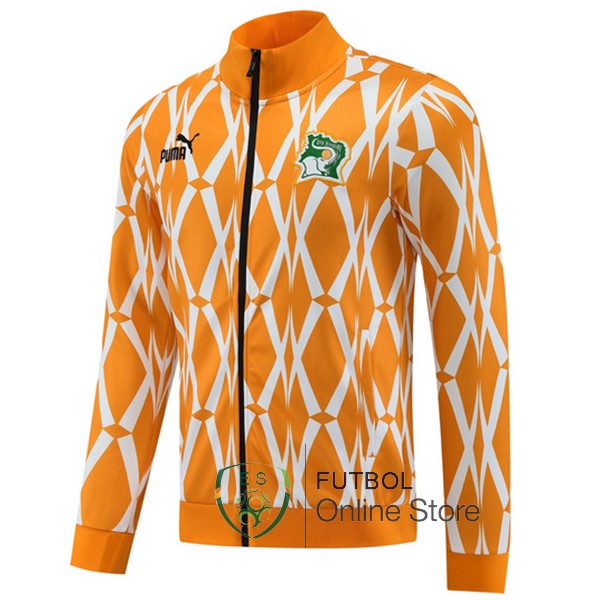 Ropa Deportiva Con Cremallera Larga Costa De Marfil 2023 Naranja