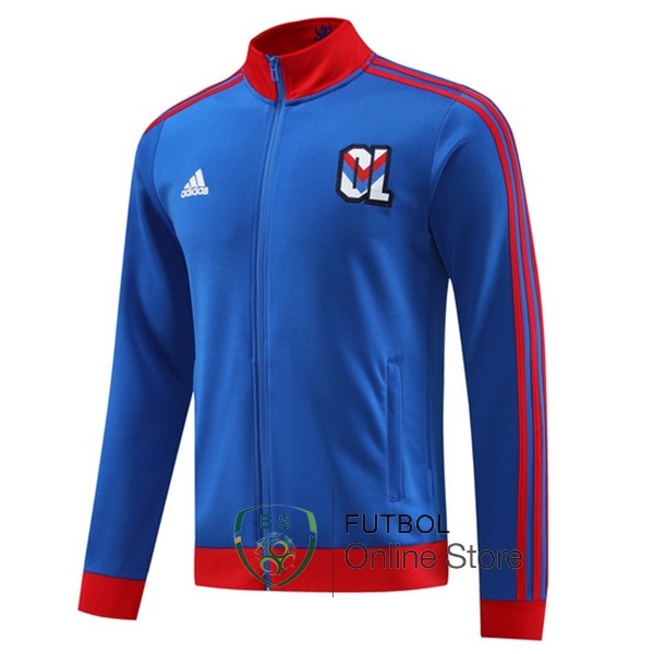 Ropa Deportiva Con Cremallera Larga Lyon 2023/2024 Azul Rojo