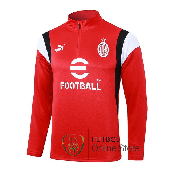 Sudadera Entrenamiento AC Milan 2023/2024 Rojo Negro Blanco