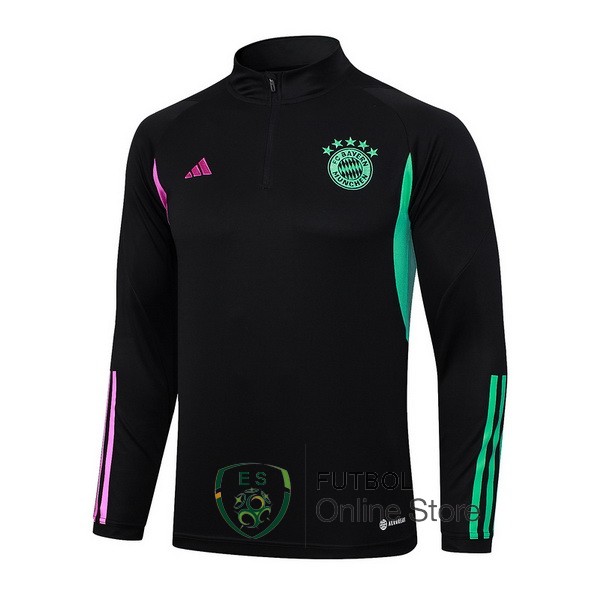 Sudadera Entrenamiento Bayern Munich 2023/2024 Negro Purpura Verde