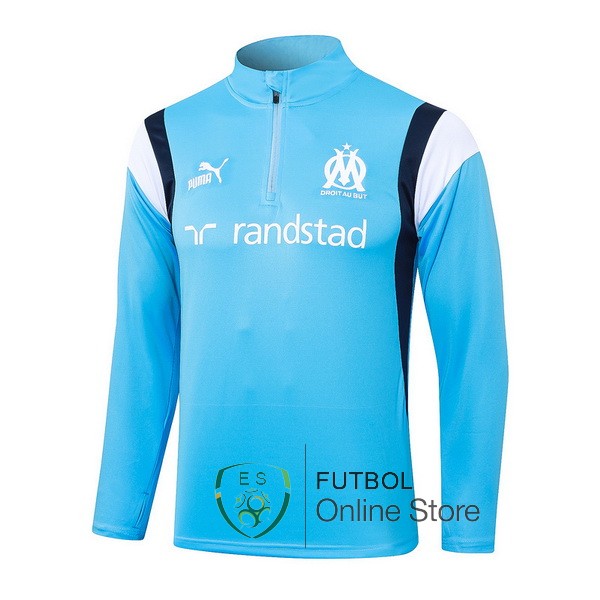 Sudadera Entrenamiento Marsella 2023/2024 Azul Claro Blanco