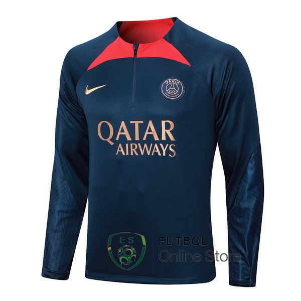 Sudadera Entrenamiento Paris Saint Germain 2023/2024 Azul Marino I Rojo