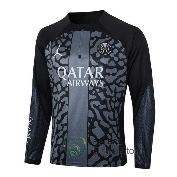 Sudadera Entrenamiento Paris Saint Germain 2023/2024 Gris Negro