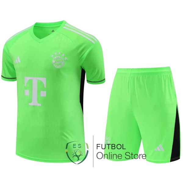 Tailandia Camiseta Bayern Munich Portero Conjunto Completo Hombre 23/2024 Verde