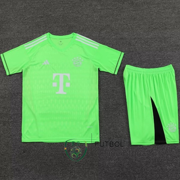 Tailandia Camiseta Bayern Munich Portero Conjunto Completo Hombre 23/2024 Verde