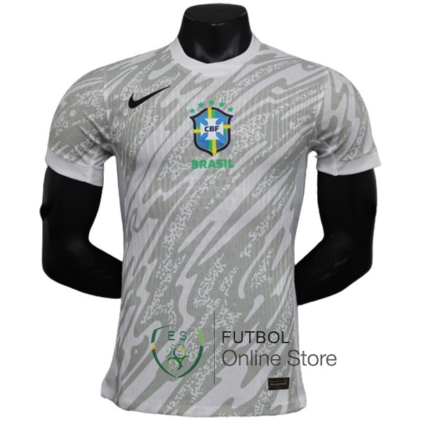 Tailandia Jugadores Camiseta Portero Brasil Concepto 2024 Blanco