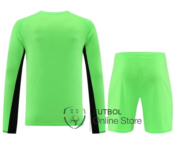 Tailandia Manga Larga Camiseta Bayern Munich Portero Conjunto Completo Hombre 23/2024 Verde