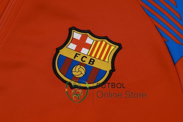 Conjunto Completo Ropa Deportiva Con Cremallera Larga Barcelona Rojo Azul 2023/2024