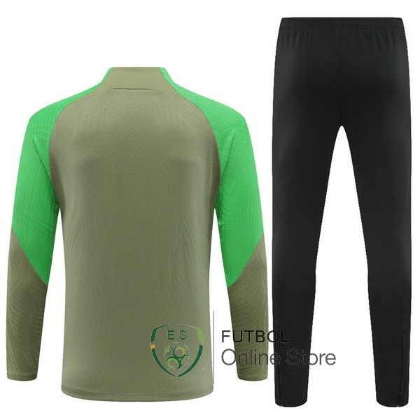 Conjunto Completo Sudadera Entrenamiento Atletico Madrid Verde I Negro 2023/2024