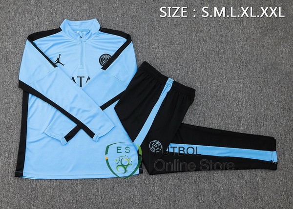 Conjunto Completo Sudadera Entrenamiento Paris Saint Germain Azul II Negro 2023/2024