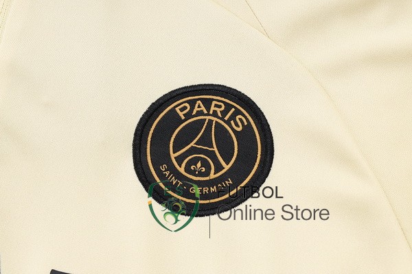 Conjunto Completo Sudadera Jugadores Entrenamiento Paris Saint Germain Amarillo Negro 2023/2024