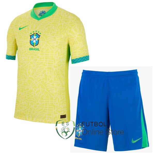Conjunto De Hombre Brasil Amarillo 2024 Primera
