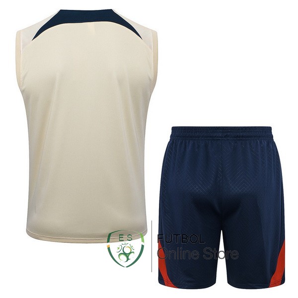 Entrenamiento Sin Mangas Conjunto Completo Paris Saint Germain Amarillo Azul 2023/2024