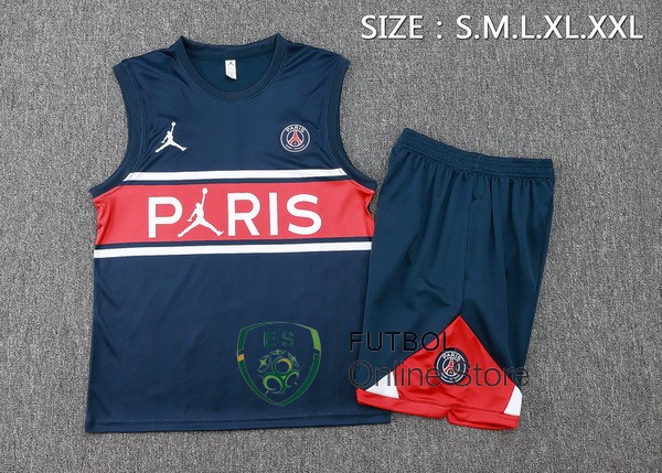 Entrenamiento Sin Mangas Conjunto Completo Paris Saint Germain Azul Marino I Rojo 2023/2024