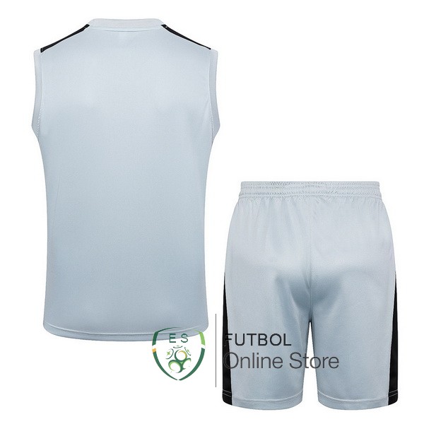 Entrenamiento Sin Mangas Conjunto Completo Paris Saint Germain Gris Claro 2023/2024