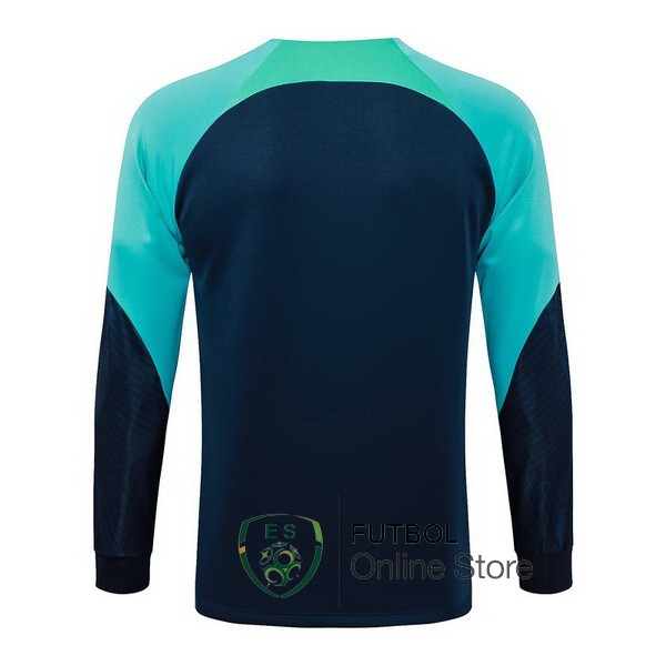 Ropa Deportiva Con Cremallera Larga Barcelona Azul Marino I Verde 2023/2024