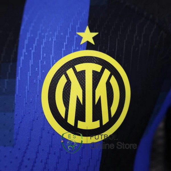 Tailandia Jugadores Camiseta Inter Milan Azul Negro 2023/2024 Primera