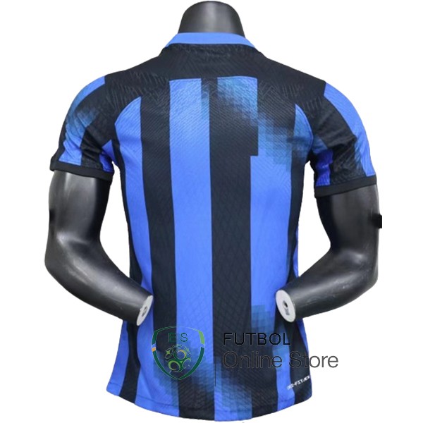 Tailandia Jugadores Camiseta Inter Milan Azul Negro 2023/2024 Primera