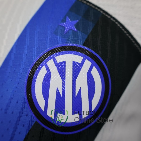 Tailandia Jugadores Camiseta Inter Milan Blanco Azul 2023/2024 Segunda