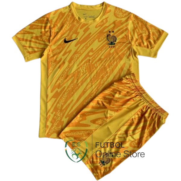 Camiseta Francia Conjunto Completo Hombre 2024 Portero Amarillo