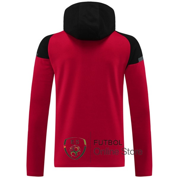 Chaqueta Con Capucha AC Milan 24/2025 Negro Rojo
