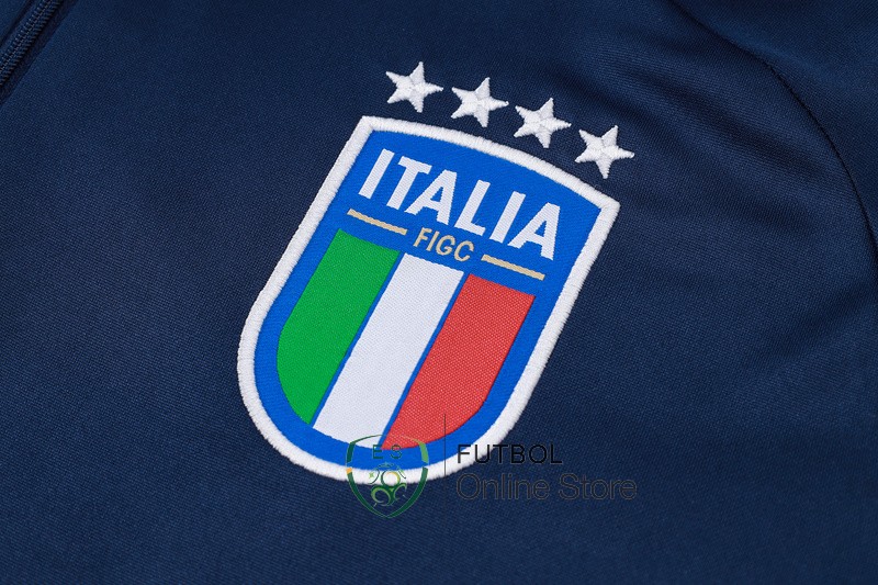 Conjunto Completo Sudadera Entrenamiento Italia 2024 Azul Marino