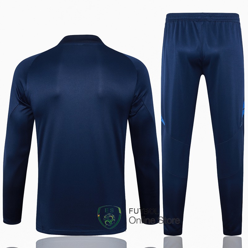 Conjunto Completo Sudadera Entrenamiento Italia 2024 Azul Marino