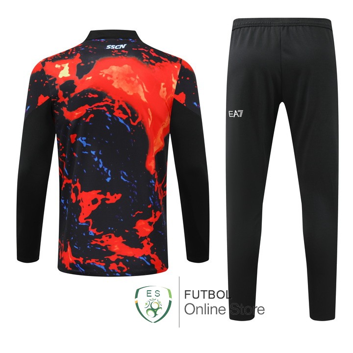Conjunto Completo Sudadera Entrenamiento Napoli 24/2025 Naranja Negro