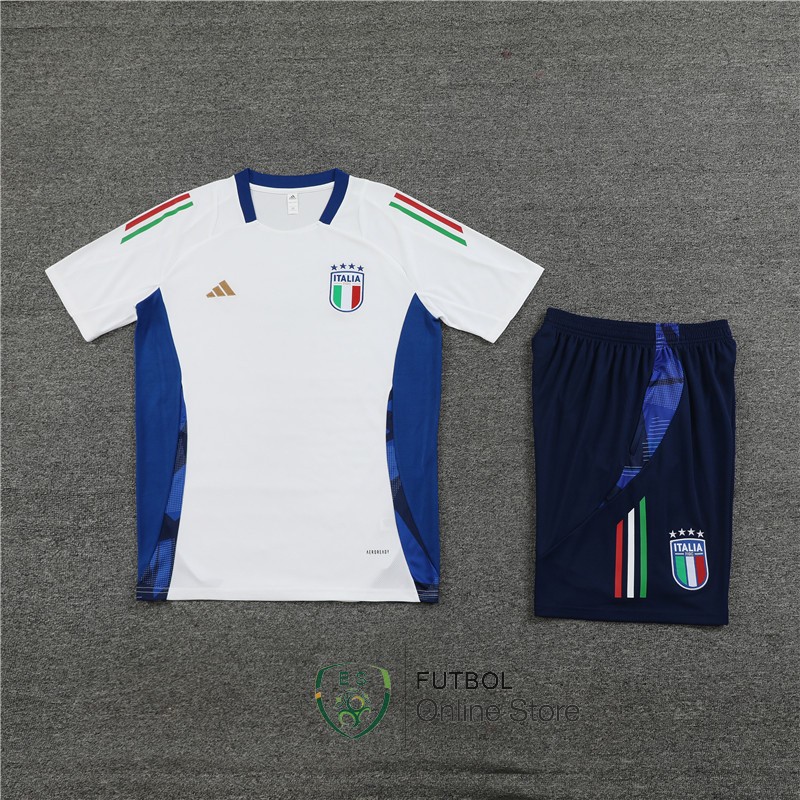 Entrenamiento Conjunto Completo Italia 2024 Blanco Azul Marino
