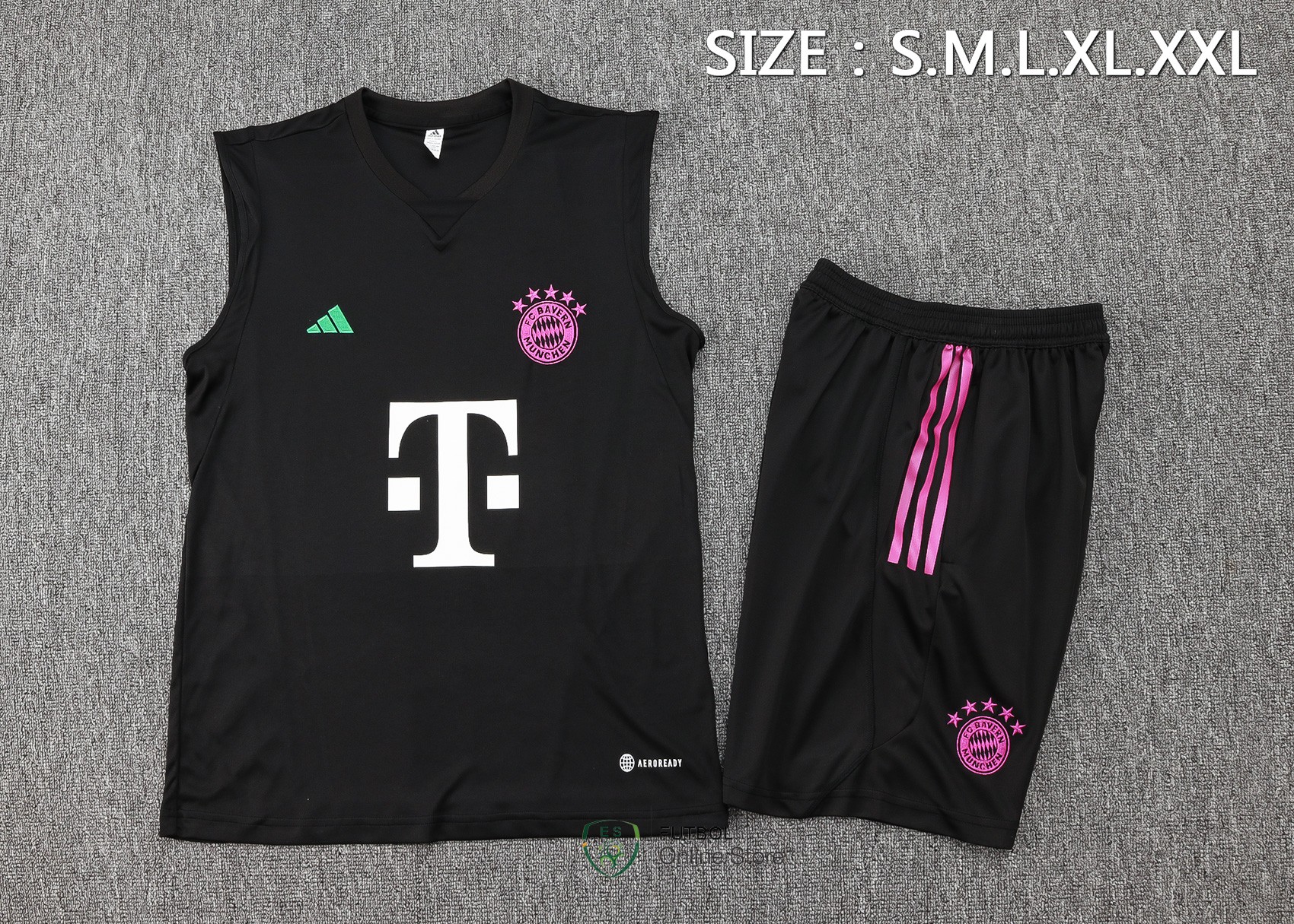 Entrenamiento Sin Mangas Conjunto Completo Bayern Munich 23/2024 Negro