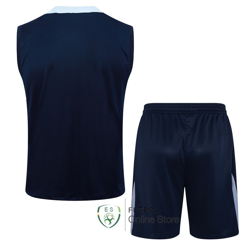 Entrenamiento Sin Mangas Conjunto Completo Francia 2024 Azul Marino