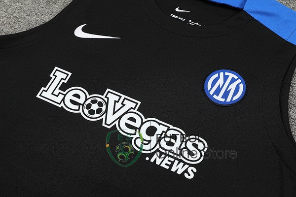 Entrenamiento Sin Mangas Conjunto Completo Inter Milan 24/2025 Negro Azul