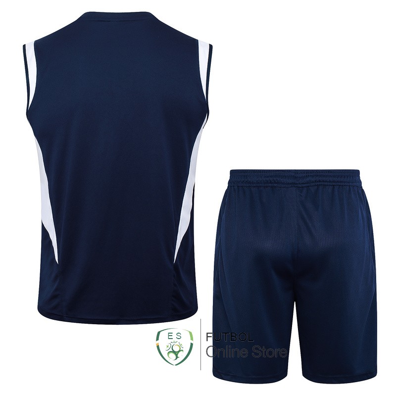 Entrenamiento Sin Mangas Conjunto Completo Italia 2024 Azul Marino