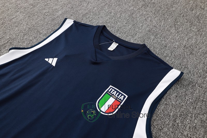 Entrenamiento Sin Mangas Italia 2024 Azul Marino